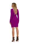 Dámske pletené šaty M773 fialové - Moe L/XL