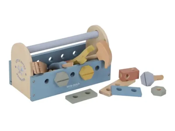 Little Dutch Box s náradím drevený Blue