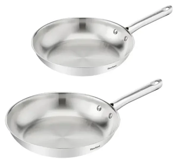 TEFAL Duetto On B866S234 / Sada panvíc / 2 ks / 24 a 28 cm / nerez / indukcia (B866S234)