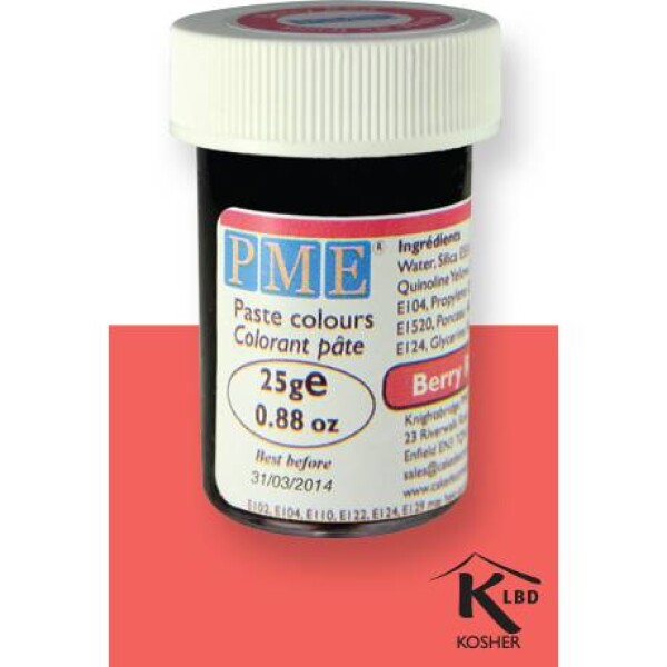 PME gélová farba – červená, 25 g - PME