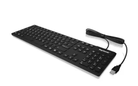 Keysonic KSK-8030 IN čierna / Priemyselná klávesnica / USB / 105 kláves / švajčiarske rozloženie (28081)