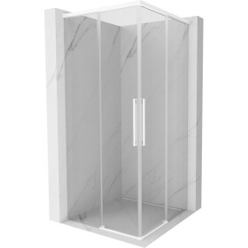 MEXEN/S - Rox Duo sprchovací kút posuvný 90 x 90, transparent, biela 8C2D-090-090-20-00