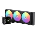 Gamemax Glacier 360 LCD čierna / Vodný chladič CPU / AIO / 3x 120 mm / LCD displej (GLACIER 360 LCD BK)