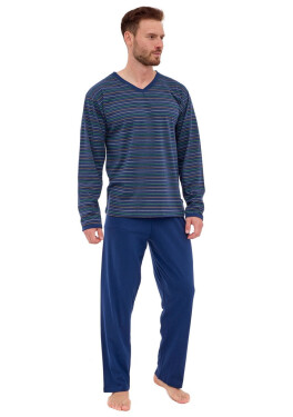 Pánske pyžamo Cornette 139/42 5XL Tm. modrá