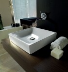 KERASAN - CENTO keramické umývadlo na dosku 45x45cm, biela 354401