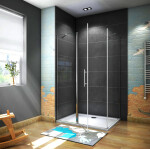 H K - Obdĺžnikový sprchovací kút MELODY B5 90x76 cm s jednokrídlovými dverami s pevnou stenou SE-MELODYB59076