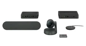 Logitech RALLY čierna / konferenčná kamera + stolný mikrofón + reproduktor + rozbočovač (960-001237)