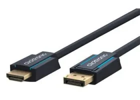 ClickTronic HQ OFC kábel DisplayPort - HDMI / Kábel DisplayPort - HDMI / pozlátené konektory / 4K 60Hz / 3D / 10 m (4040849449277)