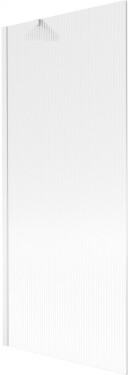 MEXEN/S - Next vaňová zástena FIX 80 x 150, prúžky, biela 895-080-000-00-09-20