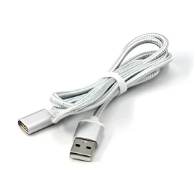Neutralle USB-A magnetická koncovka strieborná / Kábel / USB 2.0 / 1 m