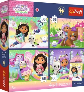 Trefl Puzzle Premium PLUS Kids Gábinin kúzelný domček: Mačacie hrátky