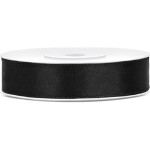 Saténová čierna stuha 12mm/25m - PartyDeco - PartyDeco