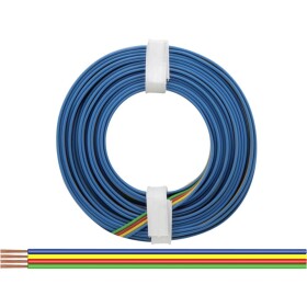 Donau Elektronik 418-5 opletenie / lanko 4 x 0.14 mm² zelená, červená, žltá, modrá 5 m; 418-5
