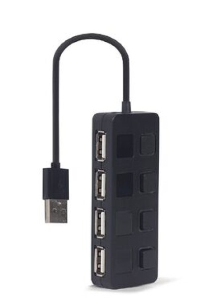 Gembird UHB-U2P4-05 čierna / USB rozbočovač / 4X USB 2.0 (UHB-U2P4-05)