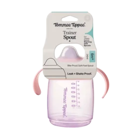 Tommee Tippee Tréningový hrnček so cumlíkom 240 ml 6m+ ružová (448011-T)