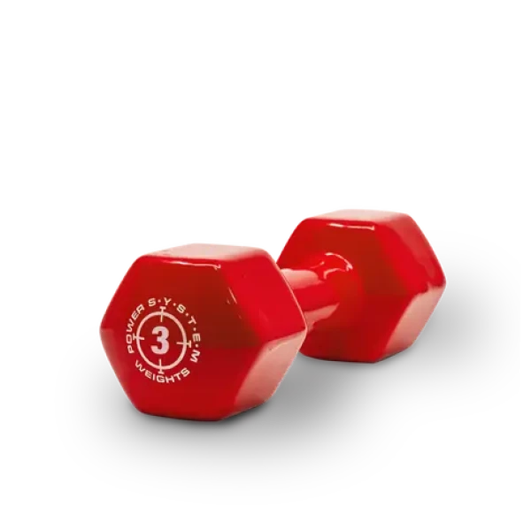 Power System Vinyl Dumbell 3 kg red (14689)