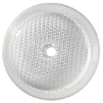 SAPHO - MARAGUA gravírované sklenené umývadlo na dosku priemer 39,5cm, číre sklo TY214CL