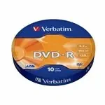 Verbatim DVD R 4.7 GB 16x 10-spindl RETAIL / 120min (43729)