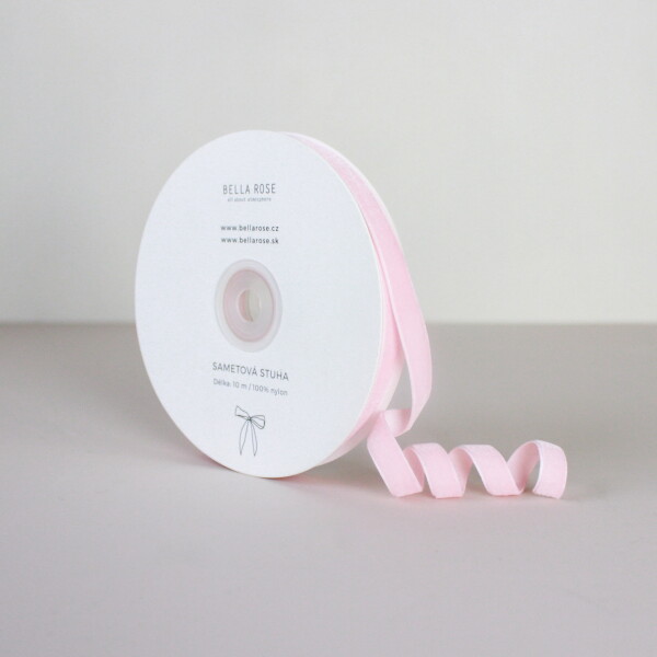 Bella Rose Zamatová stuha 1 cm – Salmon (10 m)