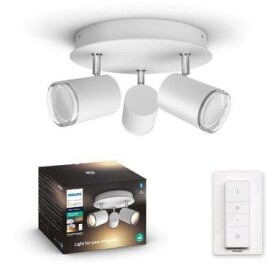 Philips Hue Adore BT LED 3x5W biela + stmievač / LED bodové svietidlo / GU10 / 3x350lm / 2200-6500 K (34181/31/P6)