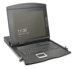 Digitus Modulárny KVM / Konzola / 19" TFT LCD / 8- Port VGA switch / 1U rack / QWERTY klávesnica (DS-72221-2GE)