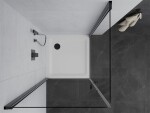 MEXEN/S - PRETORIA duo sprchovací kút 90 x 90 cm, transparent, čierny + vanička vrátane sifónu - 852-090-090-70-02-4010B 852-090-090-90-02-4010B