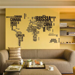 Veselá Stena Samolepka Mapa sveta Veľkosť: 190 X 116 cm