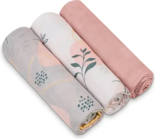 Lionelo Bambusové plienky 3ks Leaf / Bambusová plienka / 70x70 cm / 100% bambus / 3 ks (LO-BAMBOO SET LEAF)