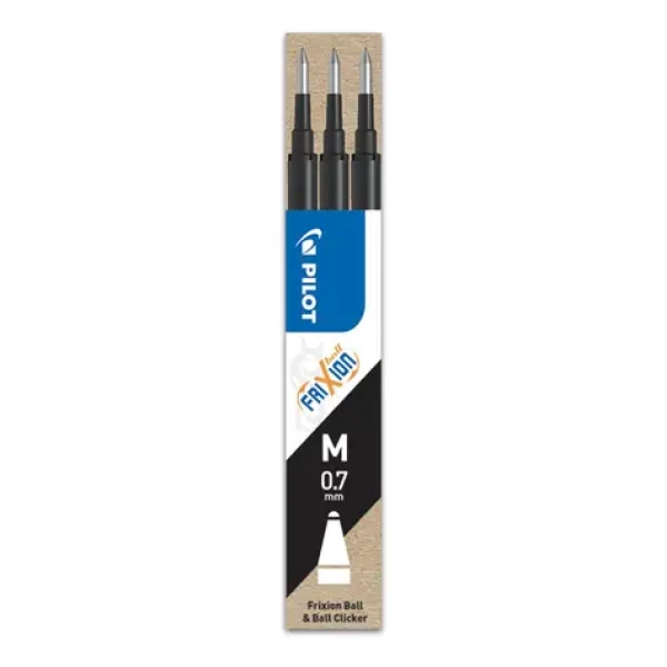 PILOT Náhradné náplne Pilot Frixion / 0,7mm / 3ks / čierna (BLS-FR7-B-S3)