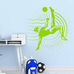 Veselá Stena Samolepka Vykopávajúci futbalista Farba: čierna, Veľkosť: 60 x 60 cm