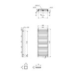 SAPHO - MARILENA vykurovacie teleso 500x1370, biela mat MR137