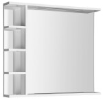 AQUALINE - KORIN STRIP zrkadlo s LED osvetlením a poličkami 80x70x12cm KO350S