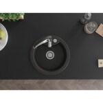 MEXEN/S MEXEN/S - Diego granitový drez 1-miska vrátane batérie Aster, čierna/zlatá metalik 6512-75-73450-70