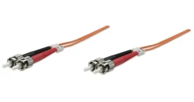 Intellinet ST/ST 1 m oranžová / Optický patch kabel / Multimode OM1 / PVC plášť (515757)