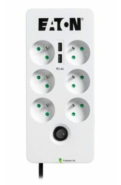 EATON Protection Box PB6UF / prepäťová ochrana / 6 zásuviek / 2x USB port (PB6UF)