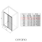 CERANO - Sprchové posuvné dvere Varone POINT Ľ/P - 6 mm - chróm, transparentné sklo - 110x195 CER-DY505-110-195