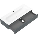 MEXEN/S - Orio kúpeľňová skrinka 120 cm s umývadlom Vela, 1 šuplík, grafit mat/biela mat 91A10-12023-1-BF66-W23M01