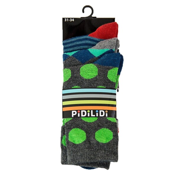 Ponožky chlapčenské - 3pack, Pidilidi, PD0129, Chlapec - 35-37