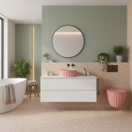 REA - Umývadlo na dosku DUO Sweet Pink Matt REA-U3606