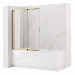 REA - Vaňová zástena posuvná Dario Brush Gold 80 REA-W7882
