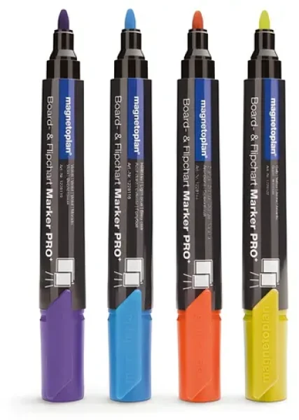 Magnetoplan Popisovač PRE sada mix farieb / Popisovač / 4 ks / šírka stopy 1,5-3 mm / stierateľný