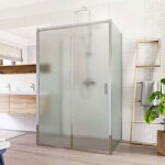 Mereo Sprchovací kút, Lima, obdĺžnik do priestoru U, zasúvací, 90x120x90 cm, chróm ALU, sklo Point CK85532K