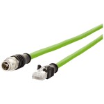 Metz Connect 142M2X15100 M12 sieťové káble, prepojovacie káble CAT 6A S/FTP 10.00 m zelená krytie PUR, odolný proti kyselinám, odolný proti ozónu, odolný proti; 142M2X15100