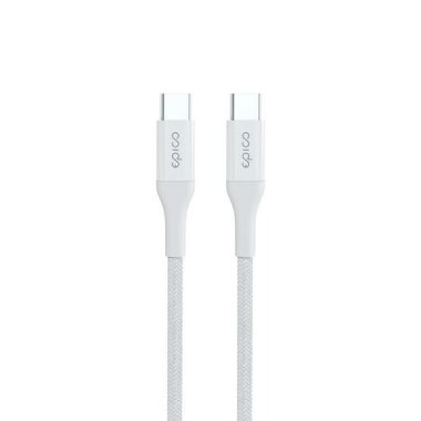 Epico pletený PD kábel USB-C na USB-C 0.3m biela (9915141100005)