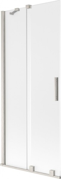 MEXEN/S - Velar dvojkrídlová posuvná vaňová zástena 85 x 150, dekor, nikel kartáčovaný 896-085-000-31-97