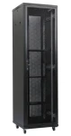 Xtendlan 47U/600x800 čierna / Stojanový rozvádzač / perforované dvere a chrbát (PER-47U-68-BLACK-P)