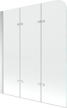 MEXEN - Felix vaňová zástena trojkrídlová 120x140, transparent, chróm 890-120-003-01-00