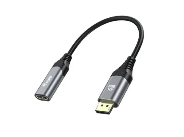 Equip / Redukcia DisplayPort - HDMI / 4K / 60 Hz / 0,15 m / čierna, šedá (133445)