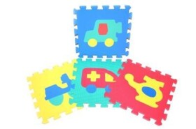 Mäkké puzzle bloky dopravné prostriedky 30 cm, WIKY, 118629