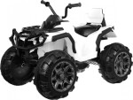 Joko Elektrická štvorkolka ATV kožené sedadlo penové kolesá rádio USB biela
